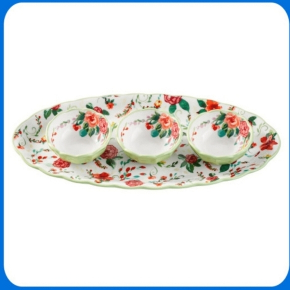 2024 ❤️ New Pioneer Woman Painted Meadow 4-Piece Condiment Set - Picture 10 of 10